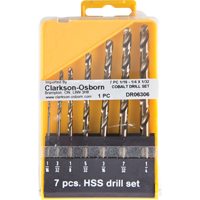 Jobber Length Drill Set, 7 Pieces, Cobalt Brunswick Fyr & Safety