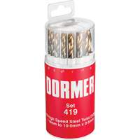 Jobber Drill Bit Set, 19 Pieces, High Speed Steel Brunswick Fyr & Safety