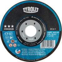 Rondeller Depressed Centre Grinding Wheel, 4-1/2", 36 Grit, 7/8", 13300 RPM, Type 29 TCT378 | Brunswick Fyr & Safety