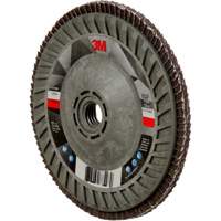 Disque &agrave; lamelles &agrave; changement rapide 769F, 5" x 5/8"-11, Type 29, Grain 120+, C&eacute;ramique Brunswick Fyr & Safety