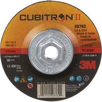 Cubitron II Quick Change Cut & Grind Wheel, 4-1/2" x 1/8", 5/8"-11 Arbor, Type 27, Ceramic Brunswick Fyr & Safety