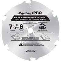 AvantiPro Cutting Saw Blade, 7-1/4", 6 Teeth, Fibre Cement Use Brunswick Fyr & Safety