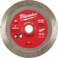 Lame pour coupe de carreaux, 3" x Arbre de 3/8", Losange, 20 000 Tr/min Brunswick Fyr & Safety