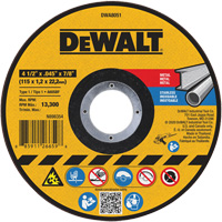Metal Cut-Off Wheel, 4-1/2" x 0.045", 7/8" arbor, Aluminum Oxide, Type 1 TCU078 | Brunswick Fyr & Safety