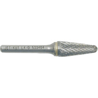 L4-D JET-KUT&reg; Taper Shape Burr with Radius End, 1/4" Dia., 1/4" Shank, 1-1/8" Depth of Cut Brunswick Fyr & Safety
