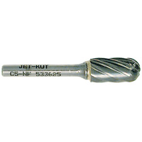 C5-NF JET-KUT&reg; Ball Nose Shape Bur for Aluminum/Non-ferrous Materials, 1/2" Dia. Brunswick Fyr & Safety