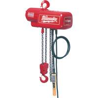 Electric Chain Hoist, 10' Lift, 2000 lbs. (1 tons) Capacity, 16 FPM Brunswick Fyr & Safety