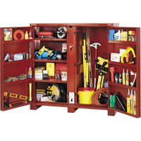 Jobsite Shelf Cabinet, Steel, 47.5 Cubic Feet, Red Brunswick Fyr & Safety