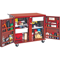 Rolling Work Bench, 43-7/8" W x 38-1/2" H x 26-7/8" D, 21.7 Cubic Feet Capacity Brunswick Fyr & Safety