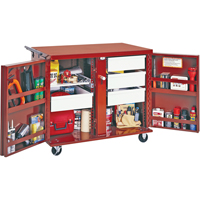 Rolling Work Bench, 43-7/8" W x 38-1/2" H x 26-7/8" D, 21.7 Cubic Feet Capacity Brunswick Fyr & Safety