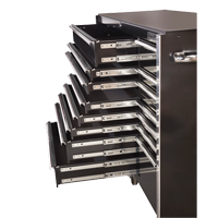 RX Series Rolling Tool Cabinet, 19 Drawers, 72" W x 25" D x 47" H, Black TEQ505 | Brunswick Fyr & Safety