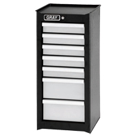 Side Rider Cabinet, 7 Drawers, 14-3/4" W x 18" D x 33.34" H, Black Brunswick Fyr & Safety