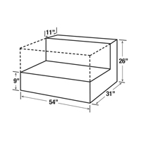 Steel Fuel Transfer Tank, Steel, 50 gal. Capacity, White Brunswick Fyr & Safety