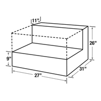 Steel Fuel Transfer Tank, Steel, 48 gal. Capacity, White Brunswick Fyr & Safety