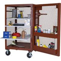 Armoire mobile en treillis, Acier, 22 pi³, Rouge Brunswick Fyr & Safety