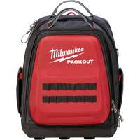 Packout Backpack, 15-3/4" L x 11-4/5" W, Black/Red, Ballistic Brunswick Fyr & Safety