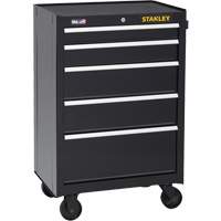 300 Series Rolling Tool Cabinet, 5 Drawers, 26-1/2" W x 18" D x 40-1/2" H, Black TER048 | Brunswick Fyr & Safety