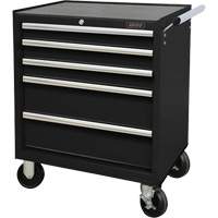 Chariot &agrave; outils industriel, 5 tiroirs, 27" la x 18-3/4" p x 31-1/2" h, Noir Brunswick Fyr & Safety