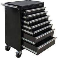 Industrial Tool Cart, 7 Drawers, 27" W x 18-3/4" D x 39" H, Black Brunswick Fyr & Safety