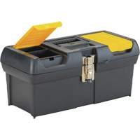 2000 Series Tool Box with Tray, 16" W x 7-1/10" D x 8-1/10" H, Black/Yellow Brunswick Fyr & Safety