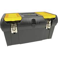 2000 Series Tool Box with Tray, 19-1/5" W x 10-1/5" D x 9-4/5" H, Black/Yellow TER078 | Brunswick Fyr & Safety