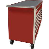Industrial Tool Cart, 12 Drawers, 56" W x 24-1/2" D x 38-1/8" H, Red Brunswick Fyr & Safety