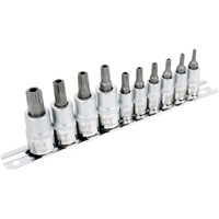 SS1438-10TB 10-Piece 1/4" & 3/8" Drive Tamperproof TORX&reg; Bit Socket Set Brunswick Fyr & Safety