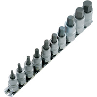 HSW3812-10M Metric Bit Socket Set, Hex, 1/2"/3/8" Drive, 10 Pcs Brunswick Fyr & Safety