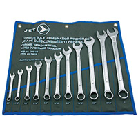 11-Piece SAE Raised Panel Combination Wrench Set, Combination, 11 Pieces, Imperial Brunswick Fyr & Safety