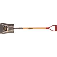 Square Point Shovel, Wood, Forged Steel Blade, D-Grip Handle, 34-3/4" Long TFX683 | Brunswick Fyr & Safety