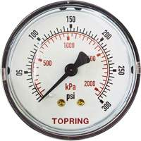 Manom&egrave;tre de rechange,  2", 0 - 175 psi, Fixation arri&egrave;re, Analogique Brunswick Fyr & Safety