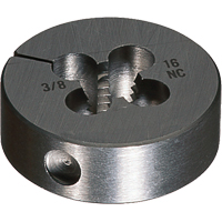 Round Adjustable Die, Bright Finish, 9/16"-18 Thread, High Speed Steel Brunswick Fyr & Safety