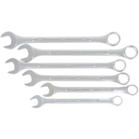 Fully Polished Long Pattern Combination Wrench Set, Combination, 6 Pieces, Imperial Brunswick Fyr & Safety