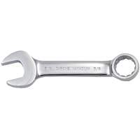 Fully Polished Stubby Combination Wrench, 12 Point, 3/8", Chrome Finish Brunswick Fyr & Safety