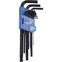 JBHK-9M Ball Nose Hex Key Set, 9 Pcs., Metric Brunswick Fyr & Safety