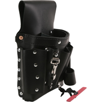 Extra-Capacity Tool Pouches, Multiple Tool Holder, Leather, 8 Pockets Brunswick Fyr & Safety