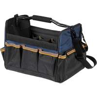 Open Top 14" Soft Side Tool Boxes, Polyester, 21 Pockets, Beige Brunswick Fyr & Safety