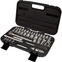 1/4" & 3/8" Drive SAE/Metric Socket Set, 41 Pcs Brunswick Fyr & Safety