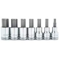 Metric Bit Socket Set, Hex, 1/2" Drive, 7 Pcs Brunswick Fyr & Safety