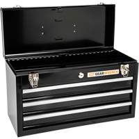 Portable Tool Box, 20" W, 3 Drawers, Black Brunswick Fyr & Safety