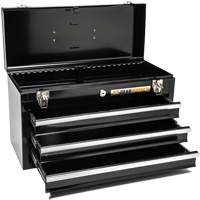 Portable Tool Box, 20" W, 3 Drawers, Black Brunswick Fyr & Safety