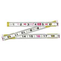 R&egrave;gle Red End, 2 m lo, Bois, Graduations de 1 mm Brunswick Fyr & Safety