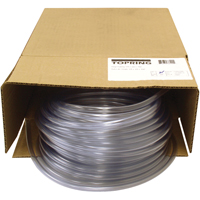 Tubing, Air/Water, 0.375" OD x 100' L, PVC, Clear, 55 PSI @ 20°C Brunswick Fyr & Safety