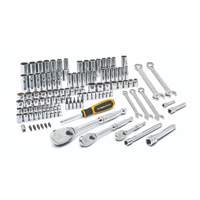 1/4", 3/8" & 1/2" Drive 6 & 12 Point Standard & Deep SAE/Metric Mechanics Tool Set Brunswick Fyr & Safety