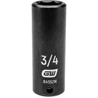 Douille SAE, Chocs, 3/4", Prise 1/2", 6 pans, Profond Brunswick Fyr & Safety