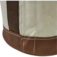 Leather-Bottom Bucket, 17" H, Canvas, White Brunswick Fyr & Safety