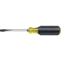 Heavy-Duty Slot Keystone Screwdriver, 1/4", 8-11/32" L, Cushion Grip Handle Brunswick Fyr & Safety