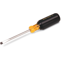 Slot Cabinet Tip Screwdriver, 1/4" Tip, Round, 8-11/32" L, Cushion Grip Handle Brunswick Fyr & Safety