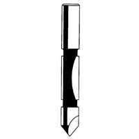 Router Bit - Panel Pilot Bit, 1/4" Dia., 3/4" H, 2-1/4" L, 1/4" Shank Brunswick Fyr & Safety