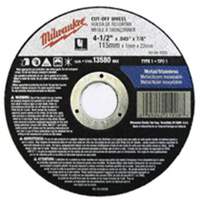 Depressed Centre Cut-Off Wheels, 5" x 0.045", 7/8" Arbor, Type 27, Aluminum Oxide, 13580 RPM Brunswick Fyr & Safety